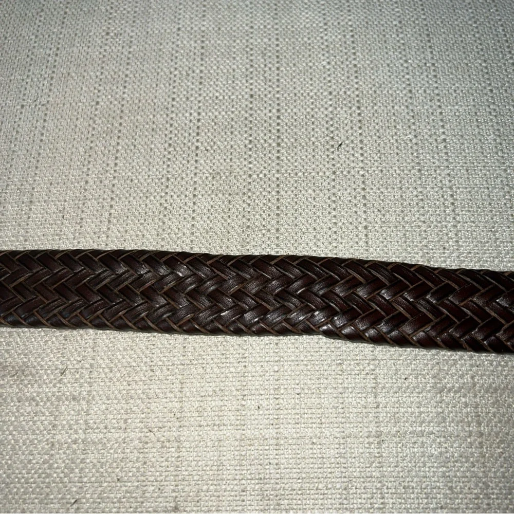 Men's Reversible Black & Brown Braided Leather NIKE Belt Size 36”